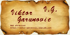Viktor Garunović vizit kartica